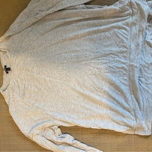 Express Light Gray Long Sleeve Top